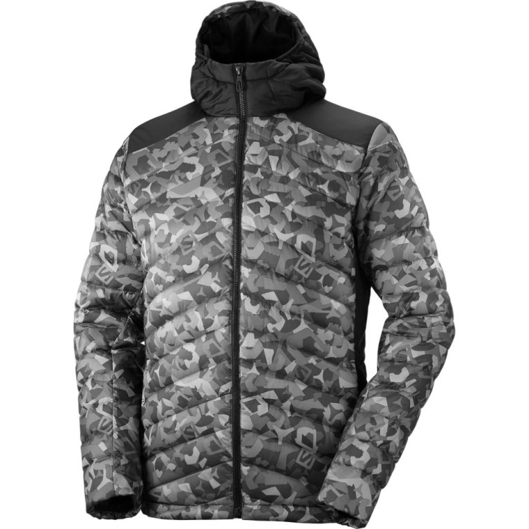 Camo Salomon Essential Xwarm Down Men's Insulated Jackets | PH 35712F